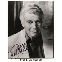 Charlton Heston Historic Film Actor 10x8 Portrait Hand Signed Photo