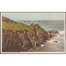 Land's End & Longships Lighthouse, Cornwall, c.1930s - Postcard