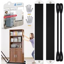2 Set Large Furniture Sliders with Pull Strap,Appliance Moving Sliders,Heavy Dut