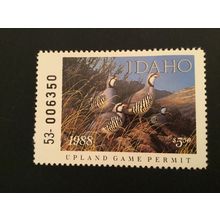 ICOLLECTZONE US Idaho 1988 Game Bird Stamp VF NH