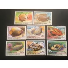 ICOLLECTZONE Zaire 974-981 VF NH Fish