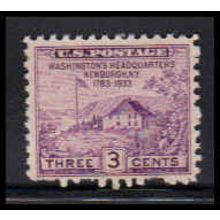 752 3c Washington's Hdqs Barely Clears MNH O4809