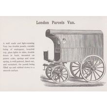 London Mahogony Parcels Van Postcard