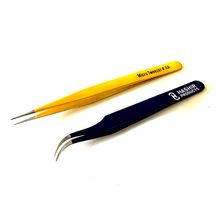 Eyelash Extension Tweezers Straight & Curved Stainless Steel Set[ ]