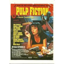 Cinema PULP FICTION Uma Thurman Poster Art Postcard (Mercuri 1377)