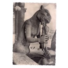 LE RONGEUR, CHIMERE DE NOTRE DAME, PARIS unused vintage postcard =