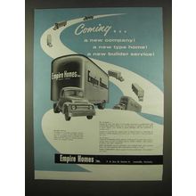 1954 Empire Homes Ad - Coming a New Company
