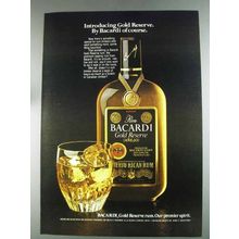 1980 Bacardi Gold Reserve Rum Ad