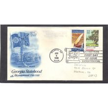 FDC Art Craft 2339 22c Georgia + 2360 (Cachet-Penciled/A) CV00807
