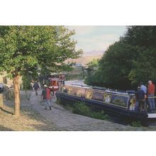 Shop Lock Todmorden Barges Lancashire Postcard