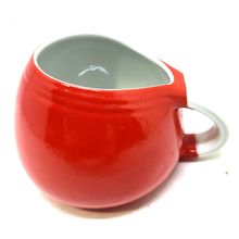 Hall’s Superior Quality Kitchenware Red Sugar Bowl with White Handle (G14)