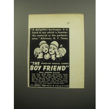1955 The Boy Friend Musical Ad - A delightful burlesque. It is hard to say