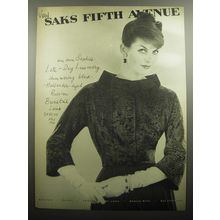 1957 Saks Fifth Avenue Sophie's Russian Broadtail Lamb Fur Coat Advertisement