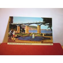 NEW FOUNTAIN AND SPA BRIDGE, Scarborough, Yorkshire used postcard 1978 pm =