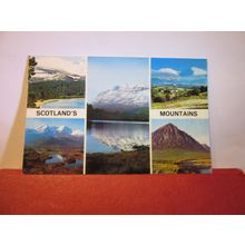 multiview, SCOTLAND'S MOUNTAINS used postcard 1980 postmark =