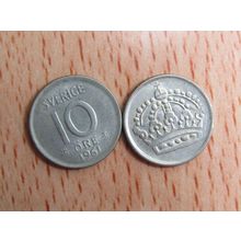 Sweden 1961 10 Silver Ore Coin