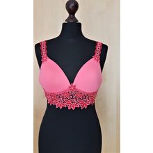 Cristina Iaia nonwired Rare Vintage Y2K Longline Pink Bra 34B