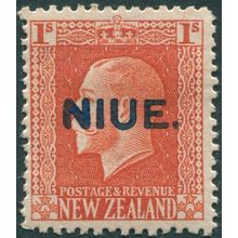 Niue 1918 1s vermilion Perf 14x14½ SG31a unused