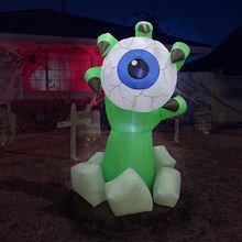 6 Foot Halloween Inflatable Monster Hand with Eyeball LED Lights Decor Outdoor I