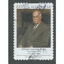 AUS 2012 60c (S/A) 'NOBEL PRIZE WINNERS - BRAGG ' FINE USED (EBID36-909)