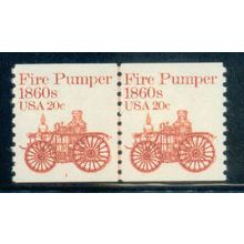1908 20c Fire Pumper Very Fine MNH Dry Gum CNP Left 1 W0234