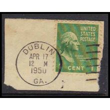 Used 804 1c George Washington Fine GA. E0348