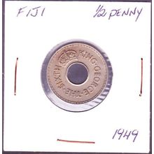 1949 Fiji 1 Half Penny Coin