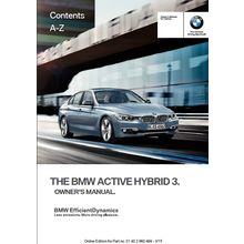 BMW ACTIVE HYBRID 3 OWNERS MANUAL 2015 MOTOR CAR 251 PAGES IN ENGLISH