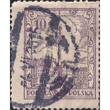 POLAND, Zygmunt column Warsaw , violet 1925, 10 Gr, #2