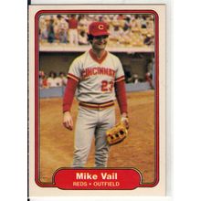 1982 Fleer baseball card 84 Mike Vail- Reds