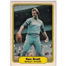1982 Fleer baseball card 406 Ken Brett– Royals