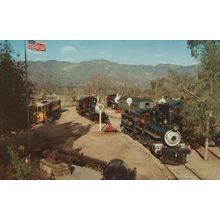 Griffith Park Travel Town Los Angeles Train Railway Postcard