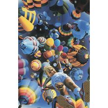 Children & Hot Air Balloon Painting Postcard