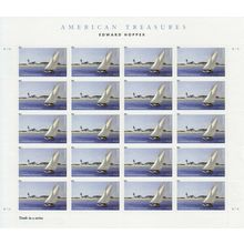 Edward Hopper American Treasures Sheet of 20 Current Rate Stamps Scott 4558