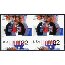 3263, MNH 22¢ Pair Die Cut And MASSIVE COLOR Shift Error * Stuart Katz
