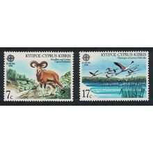 Cyprus Flamingos Birds Mouflon Europa 2v 1986 MNH SG#678-679