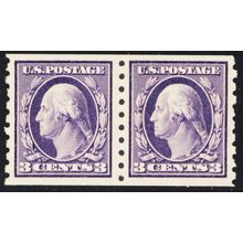 394, Mint NH VF/XF 3¢ Coil Pair - Stuart Katz
