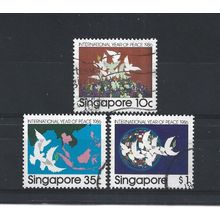 Singapore.International Peace Year set of 3.Fine Used.Jul25