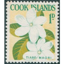 Cook Islands 1963 1d Tiare Maori SG163 MNH