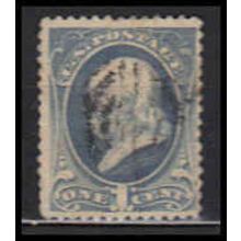 Used 206 1c Benjamin Franklin Barely Clears RA0348