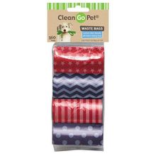 Clean Go Pet Stars and Stripes Waste Bags 8-Pack