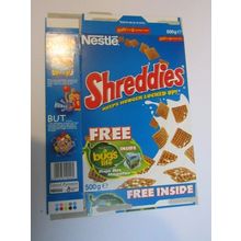 Nestle 1998 Shreddies Cereal Box Empty Bugs Life Magnifier Box