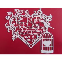 3 x Tattered Lace Die Cuts Totally Entwined Romance