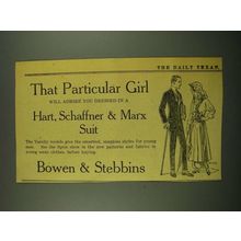 1915 Bowen & Stebbins Hart, Schaffner & Marx Suit Ad