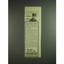 1914 Colgate's Ribbon Dental Cream Ad - Naval Officer