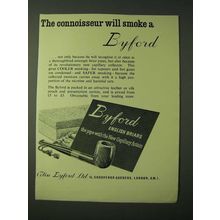 1955 Colin Byford Pipe Ad - The connoisseur will smoke a Byford