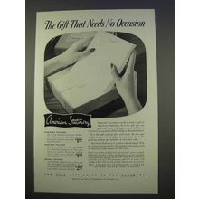 1955 American Stationery Ad - Needs No Occasion