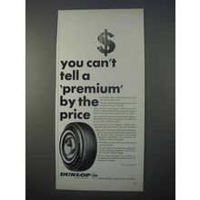 1966 Dunlop Elite Tire Ad - Can't Tell Premium By Price