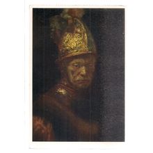 MAN WITHA GOLD HELMET by REMBRANDT unused vintage postcard