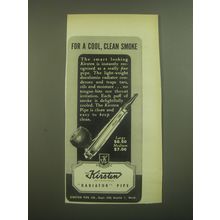 1946 Kirsten Radiator Pipe Ad - For a cool, clean smoke